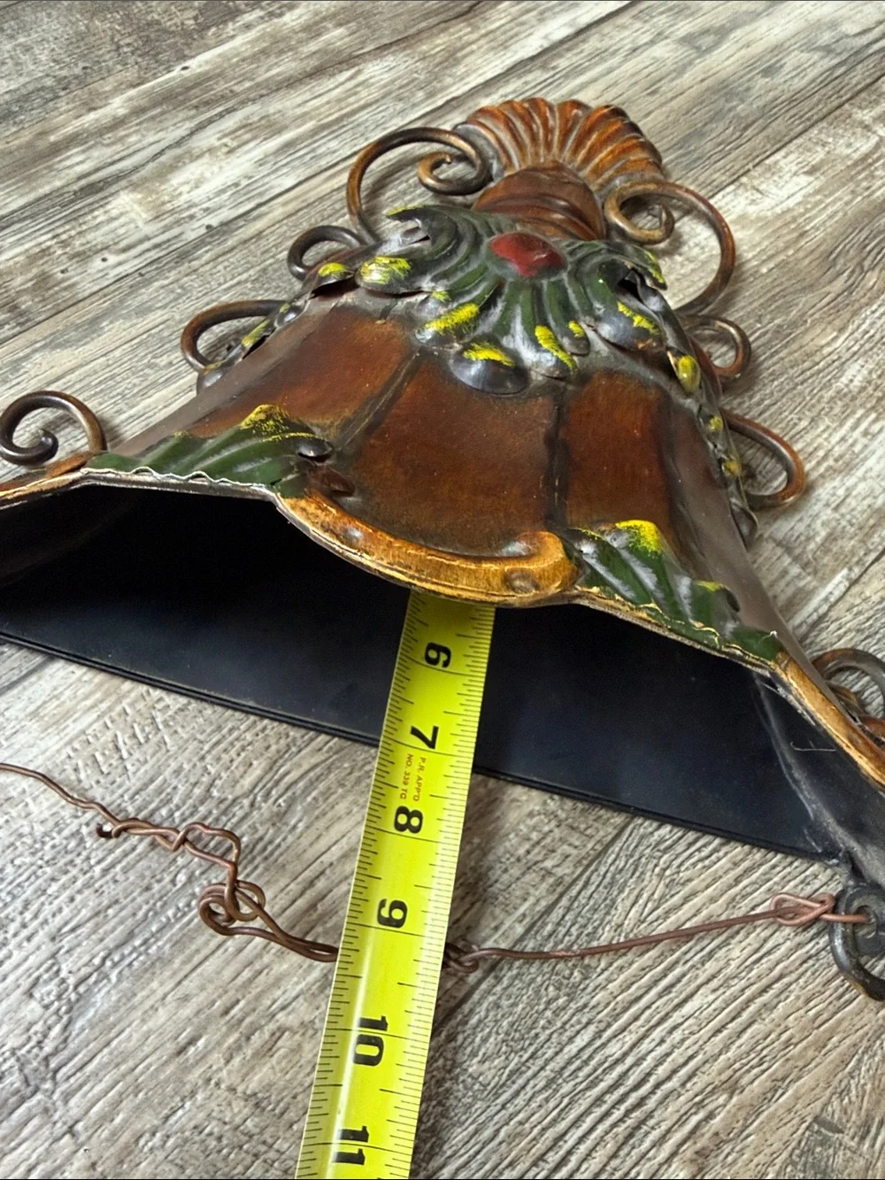 Decorative Brown and Green Resin Wall Sconce Planter